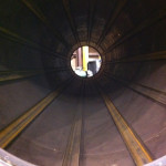 The BIoReactor's interior with steel channel for added strength.